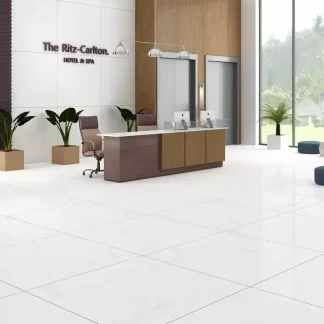 Nube Bianca Porcelain Tile — an elegant marble-look tile in soft cloud-white tones with delicate veining that brings brightness and sophistication to any space. Available in polished or satin finishes, it combines luxury design with durability, water resistance, and easy maintenance. Ideal for stylish floors and walls in kitchens, bathrooms, and modern living areas.