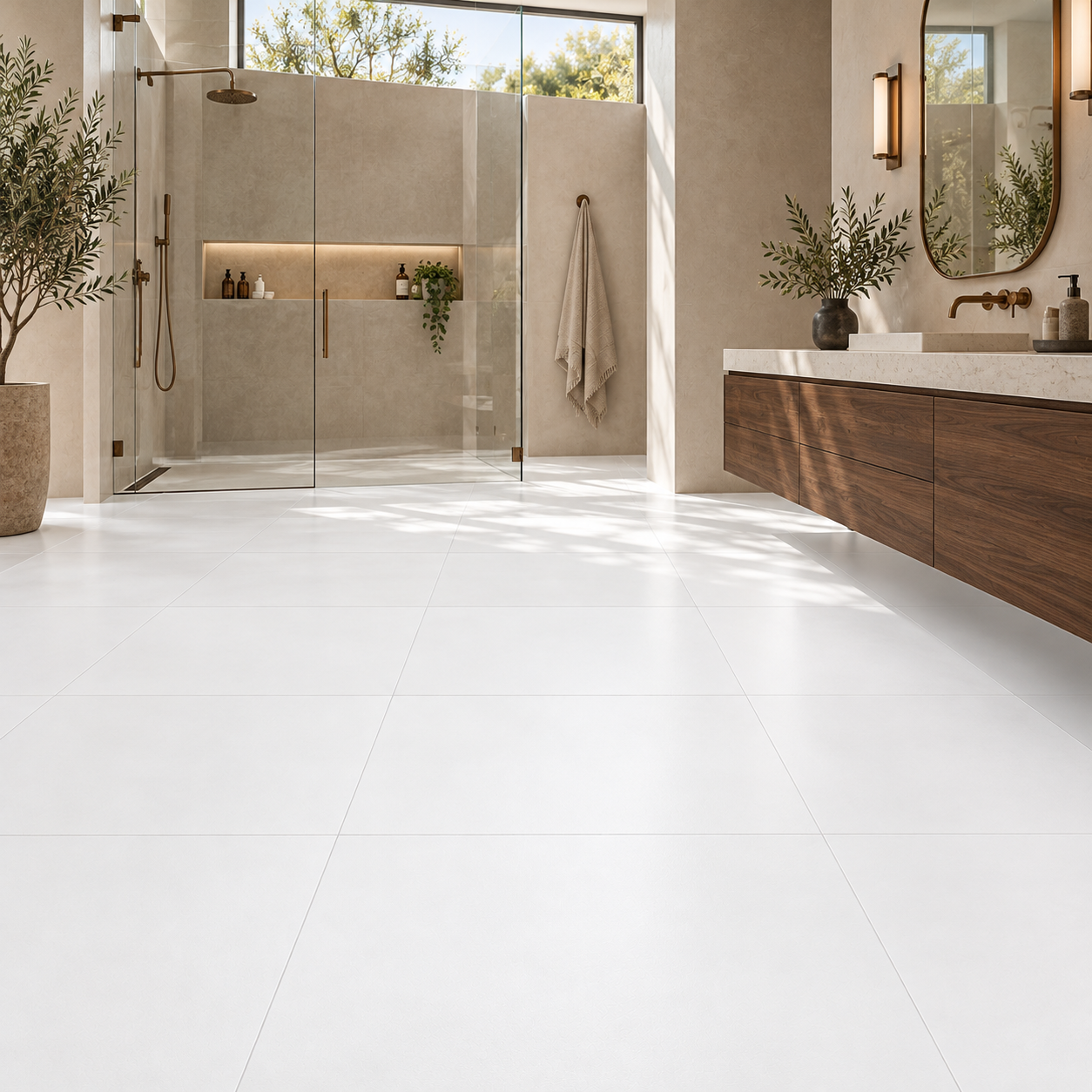 Essenza Bianco Porcelain Tile Soft Matt Style by Pamesa at The Flooring District
