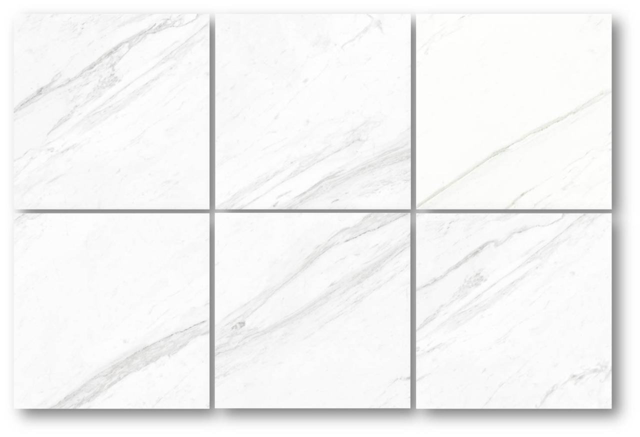 Carrara Platina 24x24 High Glossy Porcelain Tile - Image 3