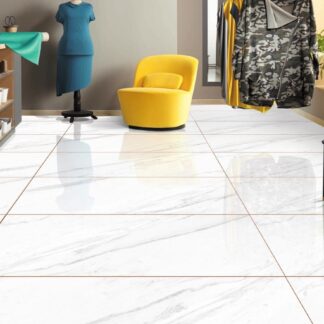 Carrara Platina 24x48 High Glossy Porcelain Tile