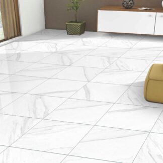 Carrara Platina 24x24 High Glossy Porcelain Tile