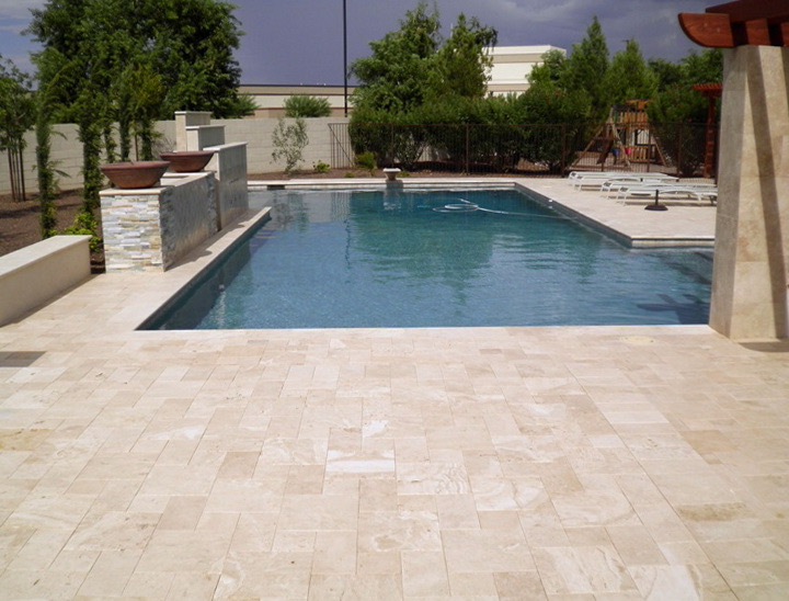Travertine Pavers Ivory Blend at The Flooring District