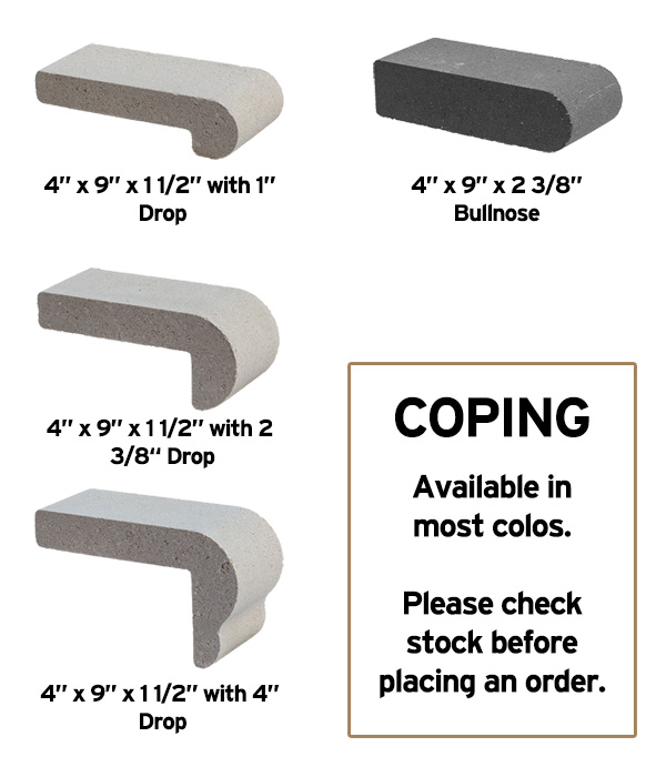 Coping Brick Pavers