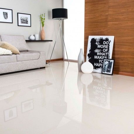 Off White Glossy Porcelain Tile