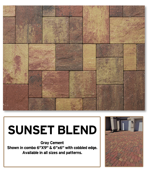 Sunset Blend Brick Pavers