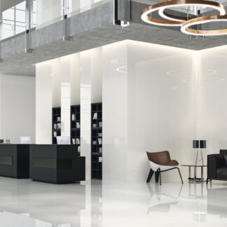 Snow White Polished 18 x 47 Porcelain Tile