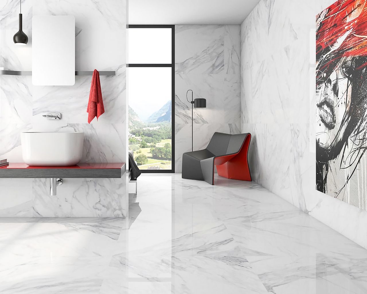 Dante Blanco 24 x 48 Porcelain Tile