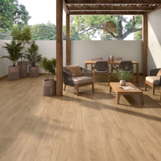 Kalon Roble wood Look porcelain tile in Tampa Florida by The Flooring District