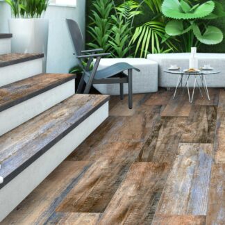 Etna Blue Wood Porcelain Tile Room Scene www.theflooringdistrict.com