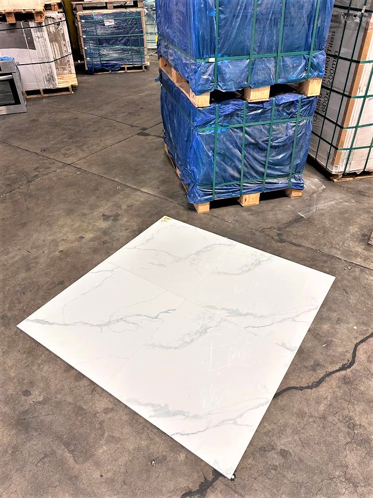 Calacatta White Marble Porcelain Tile 24x24