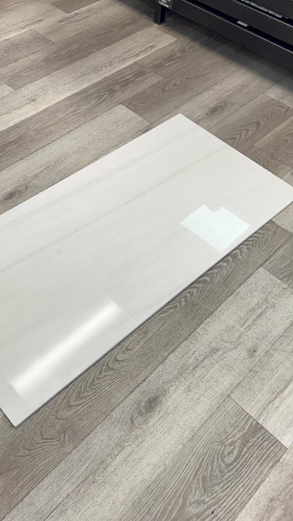 Macael Dolomite Bianco 24x48 Porcelain Tile Marble Look Floor and Walls