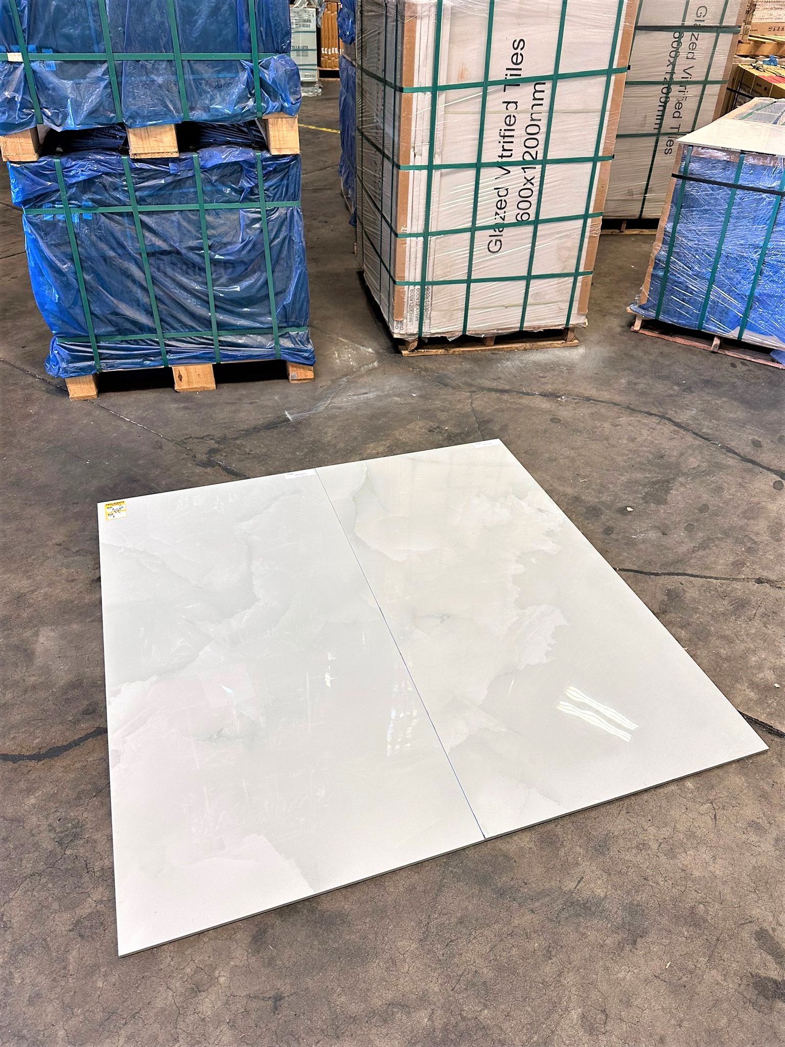 Onix Pluss 24 in. x 48 in. Polished Porcelain Stone Look Floor and Wall Tile