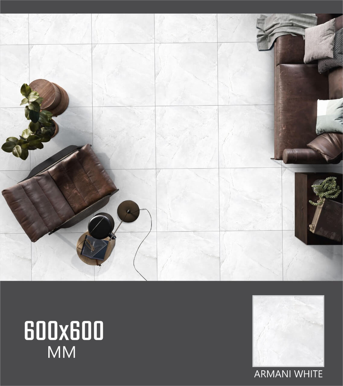 Armani White Porcelain Tile at The Flooring District