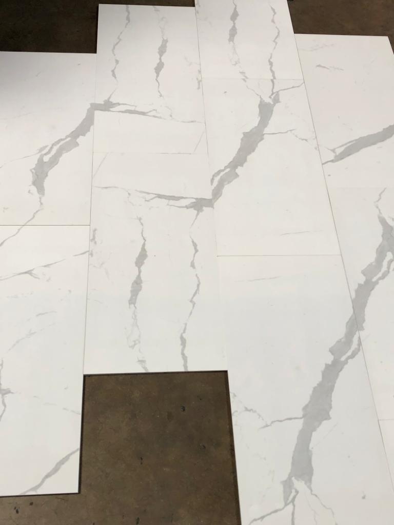 Statuario Quantum Polished Porcelain Stone Look Floor and Wall Tile