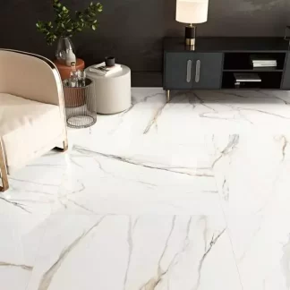 Eva Golden Statuario Marble Look Porcelain Tile