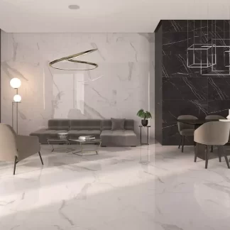 Capitol White Mate Porcelain Tile β a sophisticated marble-look porcelain in pure white with subtle veining and a matte finish. Its satin surface provides a natural, elegant appearance while ensuring durability, water resistance, and easy maintenance. Perfect for timeless floors and walls in kitchens, bathrooms, and modern living spaces.