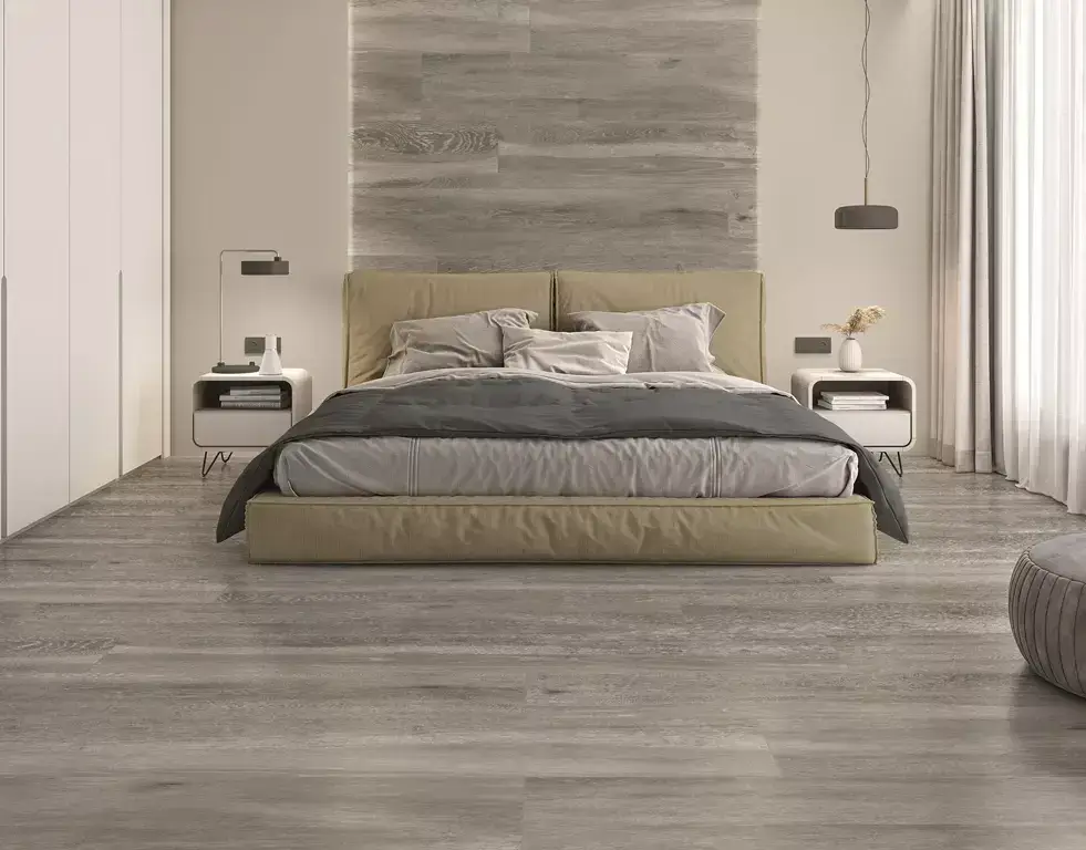 Atelier Gris porcelain tile, 10x60 wood look tile, gray wood look porcelain, plank porcelain tile, gray plank tile, porcelain flooring, wood grain porcelain, gray wood look plank, long format porcelain tile, matte finish porcelain tile, porcelain tile for floor, living room flooring, bathroom porcelain tile, kitchen porcelain plank