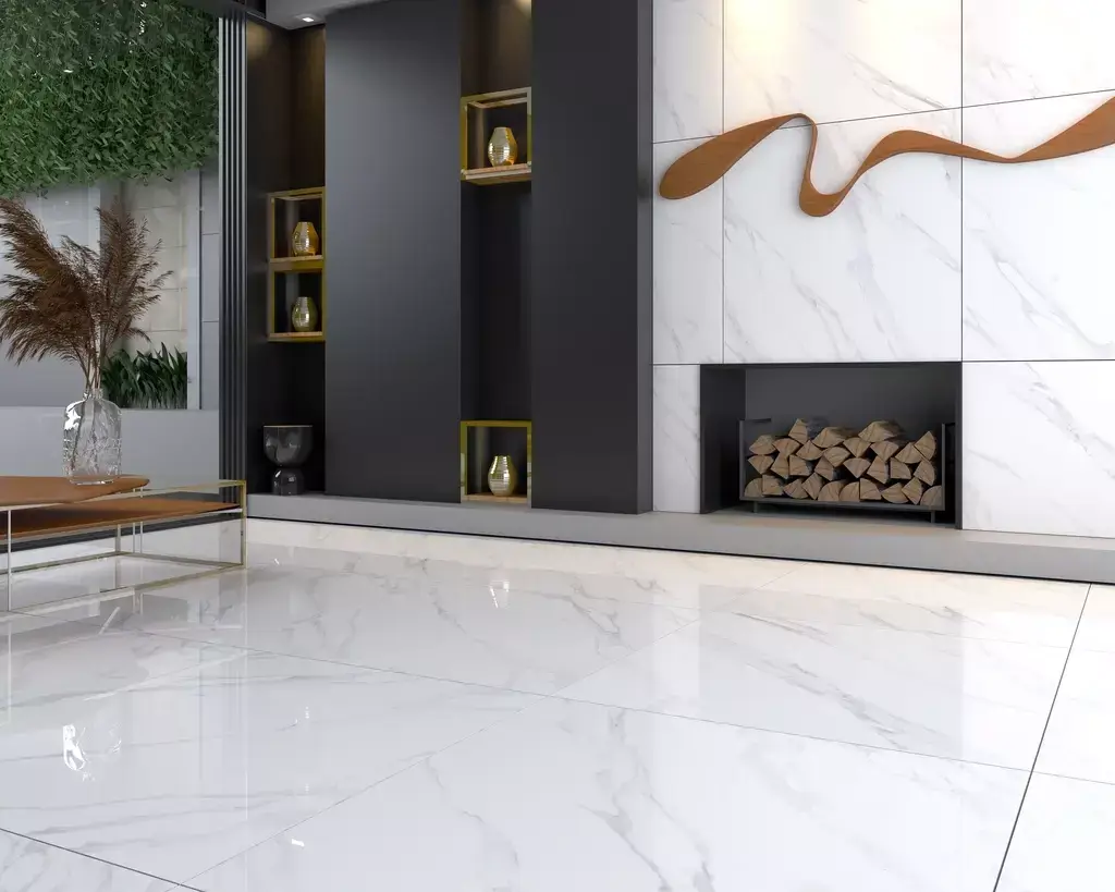 💎Bianco Carrara Pulido Marble Look Porcelain Tile 🏷 | The Flooring  District, image size:1024x819