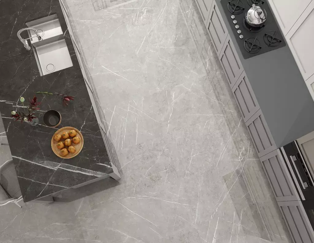 Columbia Perla Mate Porcelain Tile β a refined marble-look porcelain in soft pearl-grey tones with delicate veining and a natural matte finish. Its satin surface offers subtle elegance while ensuring durability, water resistance, and easy maintenance. Ideal for stylish floors and walls in kitchens, bathrooms, and modern living spaces.