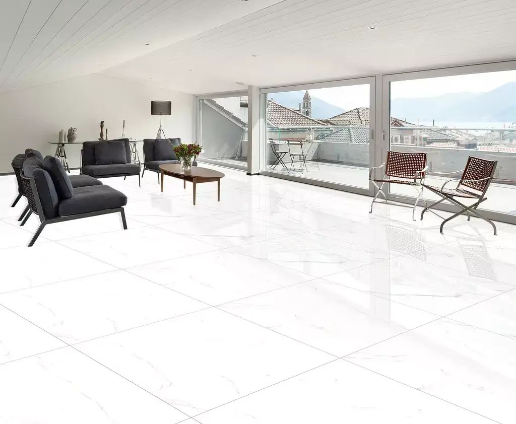 Palatina Blanco Pulido Porcelain Tile β a luxurious marble-look tile in pure white with subtle veining and a brilliant polished finish. Its glossy surface enhances brightness and elegance while offering durability, water resistance, and easy maintenance. Perfect for creating sophisticated floors and walls in kitchens, bathrooms, and contemporary living spaces.