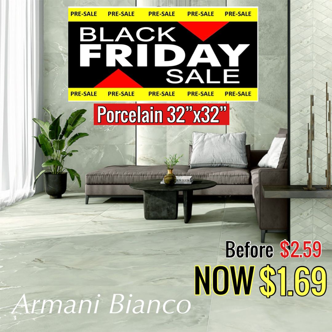 Black Friday Special 2024 at The Flooring District of Tampa, porcelain tiles, statuario pearl, marble look flooring
