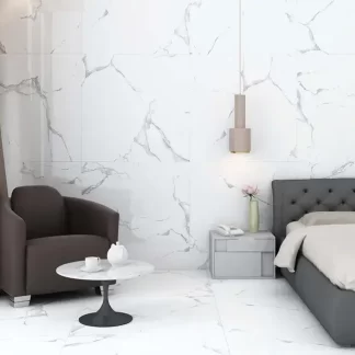 Evon Statuario Marble Porcelain Tile 32"X32", porcelain tile, Floor, marble tile, marble porcelain tile,