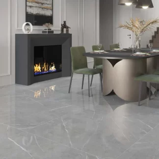 Heamus Silver 32x32, Marble porcelain tile, Porcelain Tile, Tile, Floor Tile, Tiles Flooring, floor, white porcelain tile,