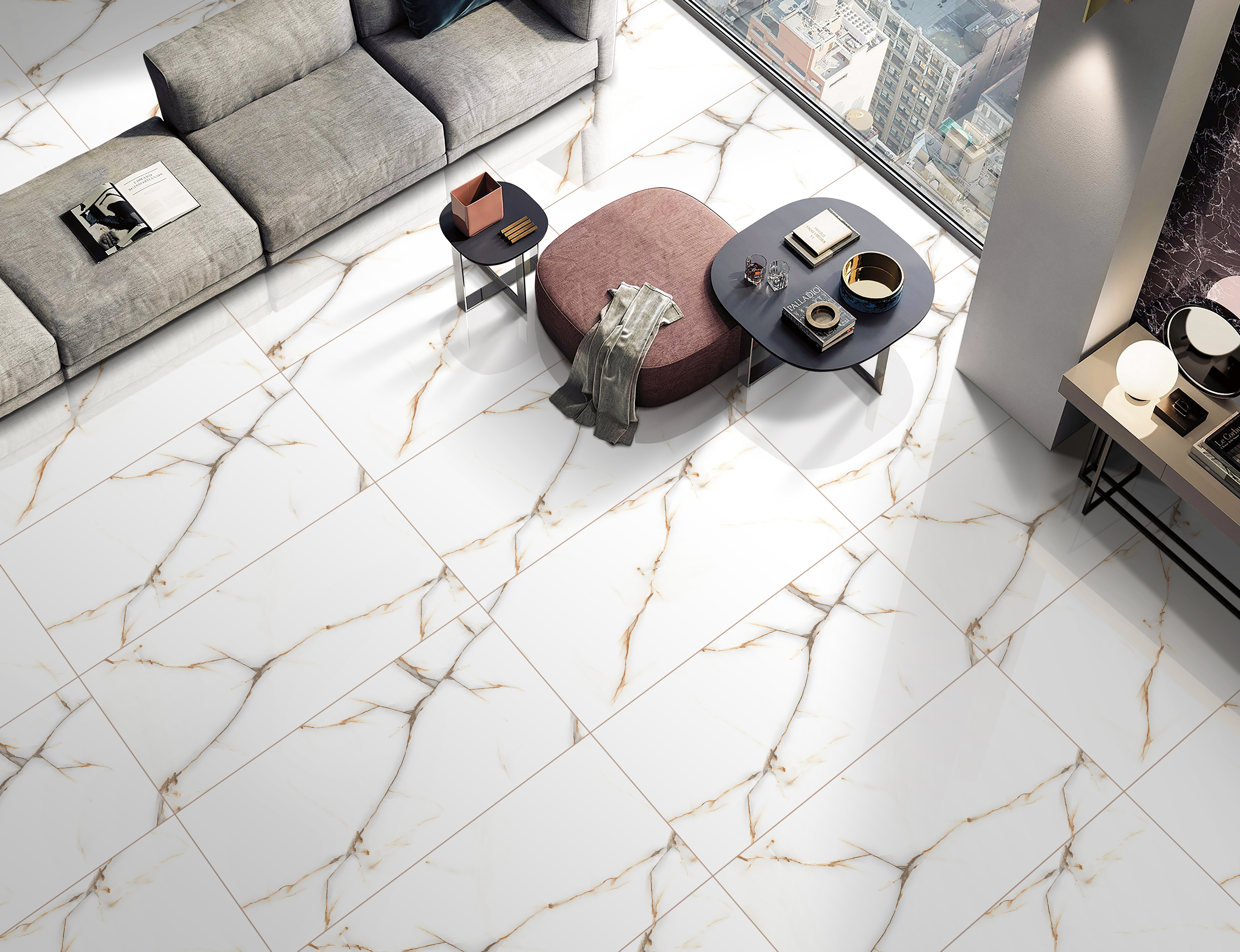 Khogiani Onyx White Porcelain Tile, onyx look porcelain tiles, cloud looks porcelain tiles, onyx white flooring, the flooring district