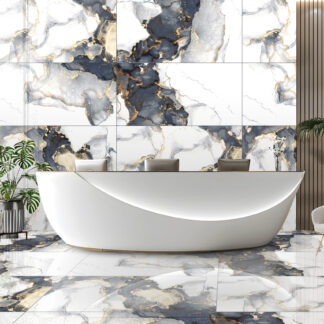 Joya Porcelain Tile black and gold porcelain tiles, gold porcelain tile, floor and walls, the flooring district