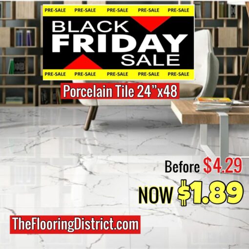 Black Friday Special 2024 at The Flooring District of Tampa, porcelain tiles, statuario pearl, marble look flooring