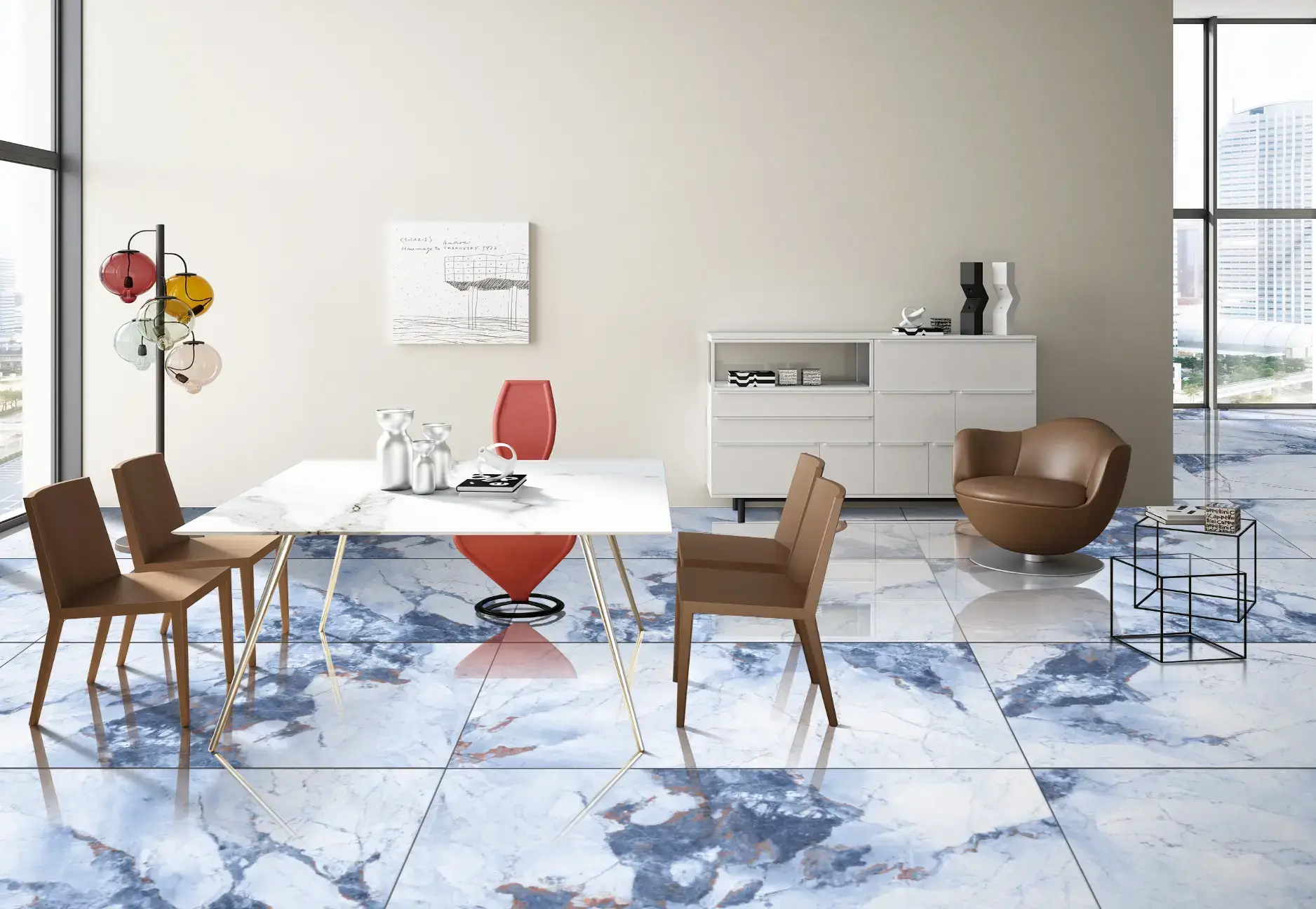 Kharkiv Blue Porcelain Tile 24x48