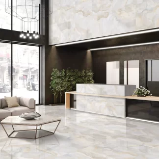 Cloud Brown Porcelain Tile β elegant marble-look porcelain in rich brown tones with natural veining. Designed for both floors and walls, this durable and water-resistant tile is ideal for kitchens, bathrooms, and living areas. Combines the luxurious beauty of marble with the strength and easy maintenance of porcelain.