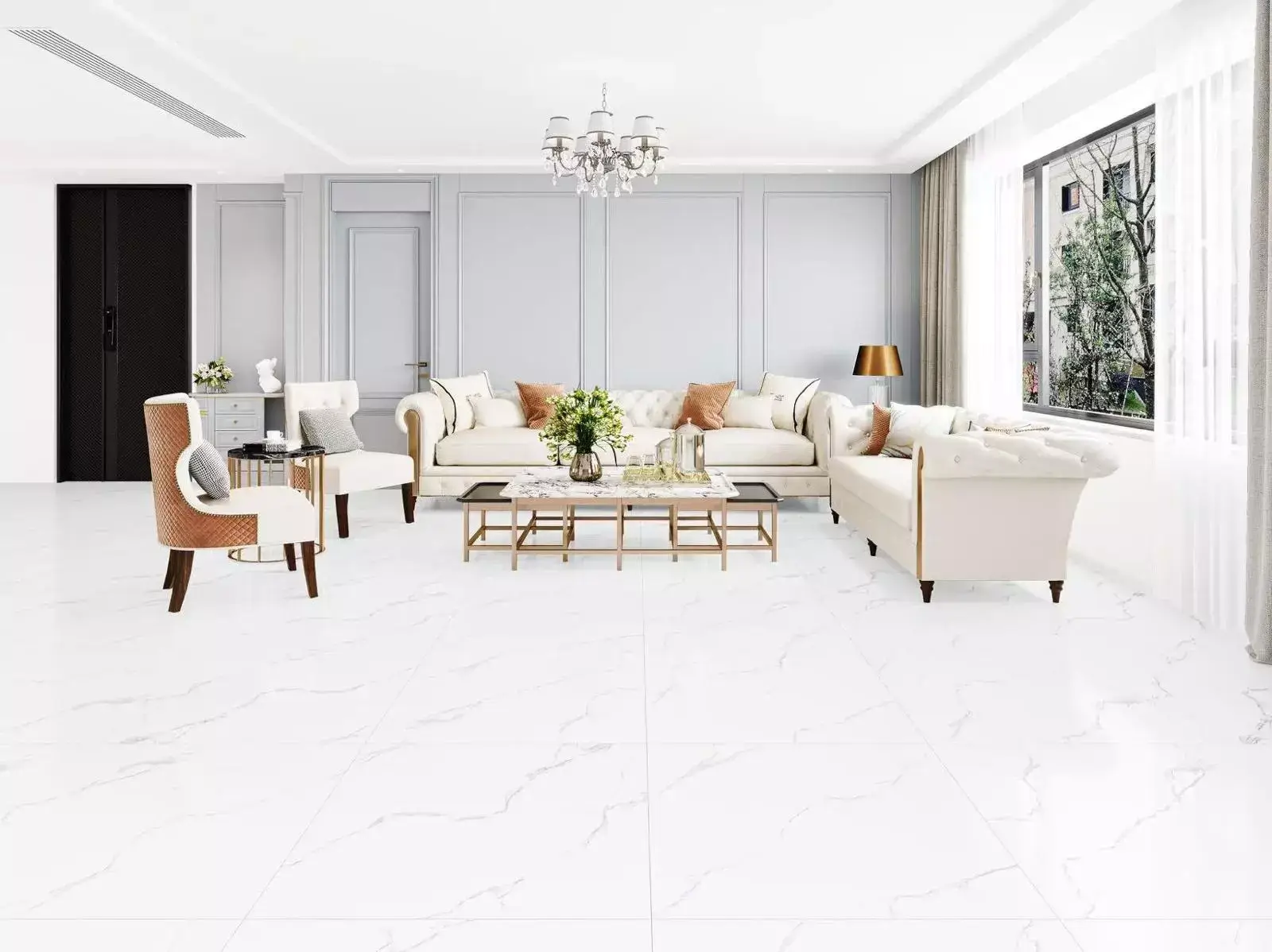 Luna Carrara porcelain tile, carrara marble look porcelain, white marble look tile, polished porcelain tile, matte porcelain tile, marble effect porcelain, porcelain flooring, porcelain wall tile, luxury porcelain tile, bathroom porcelain tile, kitchen porcelain tile, living room porcelain flooring, carrara white porcelain slab, carrara porcelain 32x32, carrara porcelain 24x48