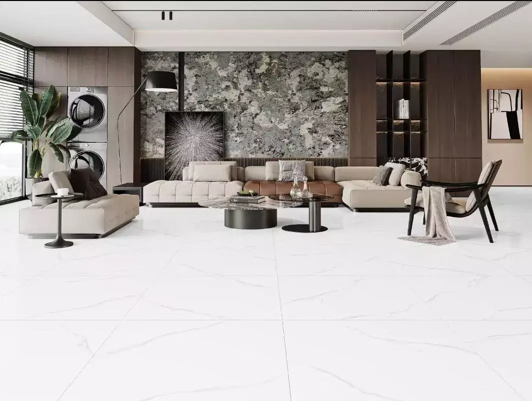CALACATTA QUEEN, White Porcelain Tile, Tile, Flooring Tile, Porcelain 32"x32", High Glossy Finish, Rectified Edges