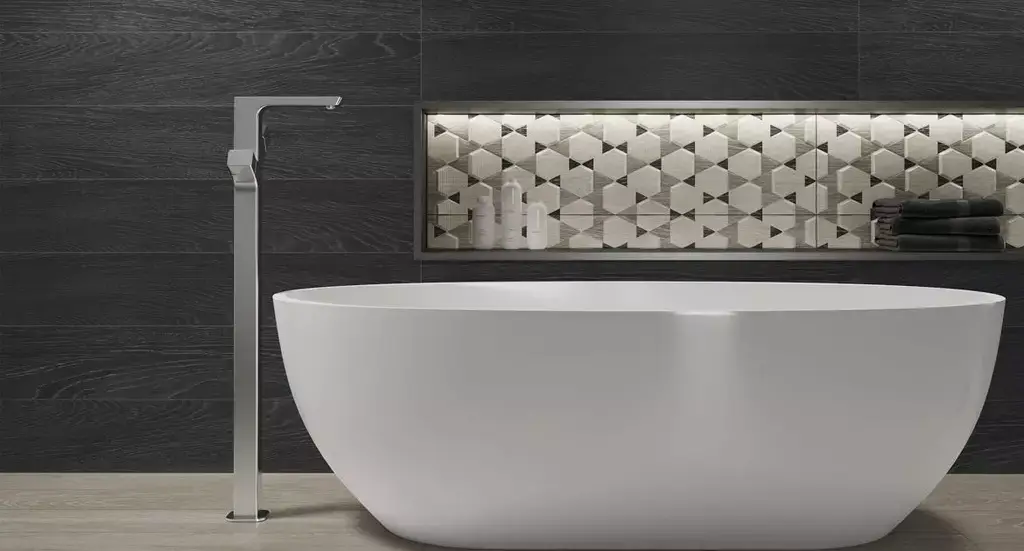 Chaplin Grey Natural 8x47 Porcelain Tile β realistic grey-toned wood-look porcelain with natural grain details. The 8x47 plank format creates the warmth of wood with the durability, water resistance, and easy maintenance of porcelain. Perfect for enhancing floors and walls in kitchens, bathrooms, and living areas.