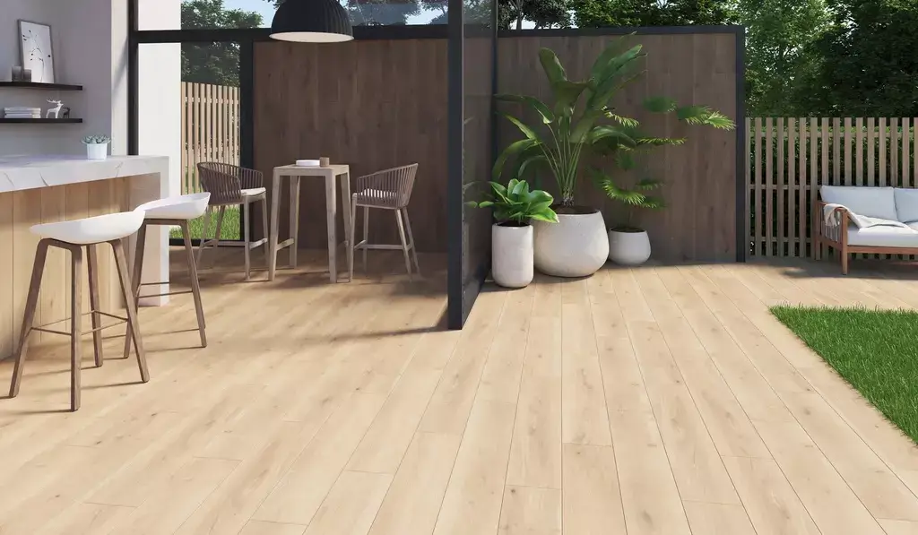Versat Natural 9x48 Porcelain Tile β authentic natural wood-look porcelain with warm beige-brown tones and realistic grain details. The 9x48 long plank format enhances the beauty of natural wood while providing the durability, water resistance, and easy maintenance of porcelain. Perfect for floors and walls in kitchens, bathrooms, and living areas.
