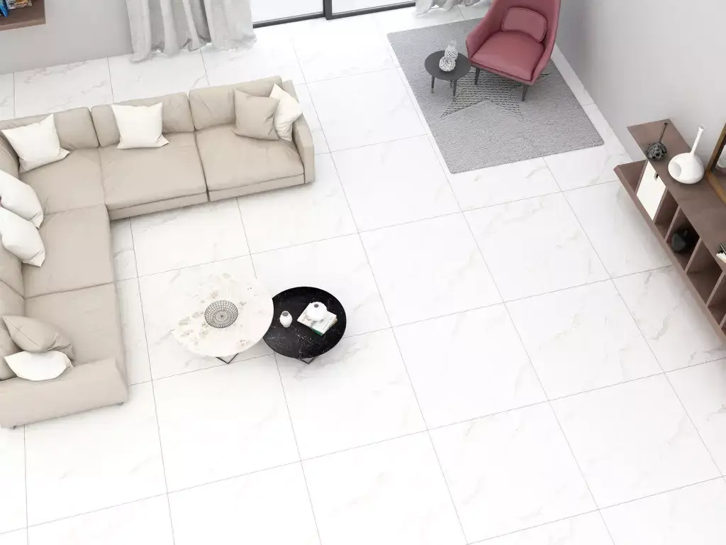Marble Carrara Matte Satin Porcelain Tile β a refined marble-look porcelain inspired by Carrara stone, featuring delicate grey veining on a soft white background. Its matte satin finish provides a natural yet elegant touch while ensuring durability, water resistance, and easy maintenance. Perfect for sophisticated floors and walls in kitchens, bathrooms, and modern living areas.