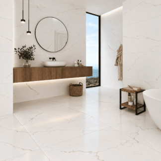 Thuile White Satin 24x48 Porcelain Tile β a refined marble-look porcelain in soft white tones with a subtle satin finish. The 24x48 large format highlights elegance and sophistication while offering durability, water resistance, and low maintenance. Perfect for creating bright and modern floors and walls in kitchens, bathrooms, and living spaces.