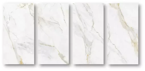 Marshall Gold Porcelain Tile — a luxurious marble-look porcelain featuring a white background with elegant golden veining. Its refined design adds warmth and sophistication, available in polished or matte finishes for versatile use. Durable, water-resistant, and easy to maintain, it’s perfect for creating elegant floors and walls in kitchens, bathrooms, and modern interiors.