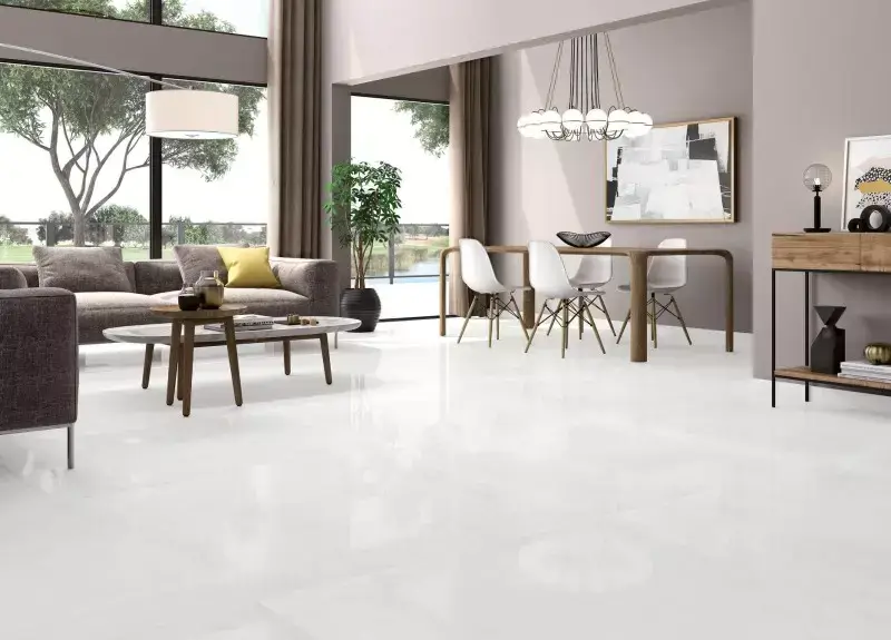Oxo Blanco Polished Porcelain Tile โ a luxurious high-gloss white porcelain tile with a smooth reflective finish that enhances brightness and elegance. Perfect for creating sophisticated interiors, it offers durability, water resistance, and easy maintenance, ideal for floors and walls in bathrooms, kitchens, and living spaces.