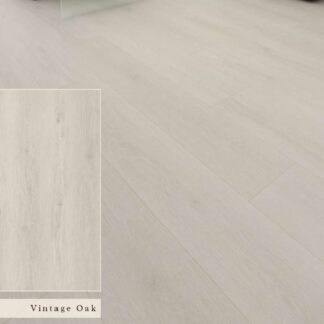 Vintage Oak SPC vinyl flooring with a sun-bleached weathered wood look installed in a luxury coastal living room by The Flooring District in Tampa, Florida.