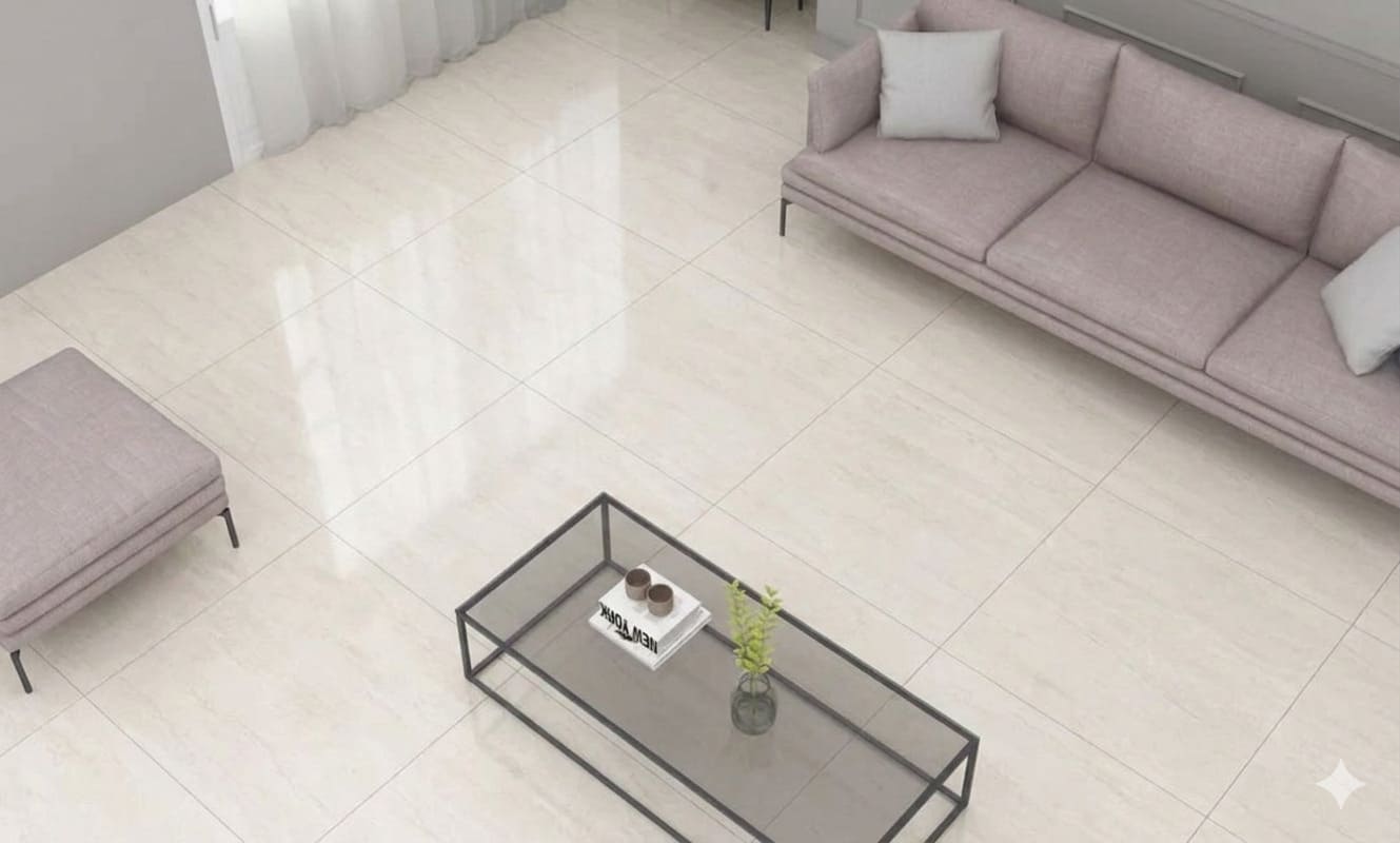 Dorset Blanco Matt 40x40 porcelain tile with a large-format natural stone look for luxury flooring by The Flooring District in Tampa, Florida.