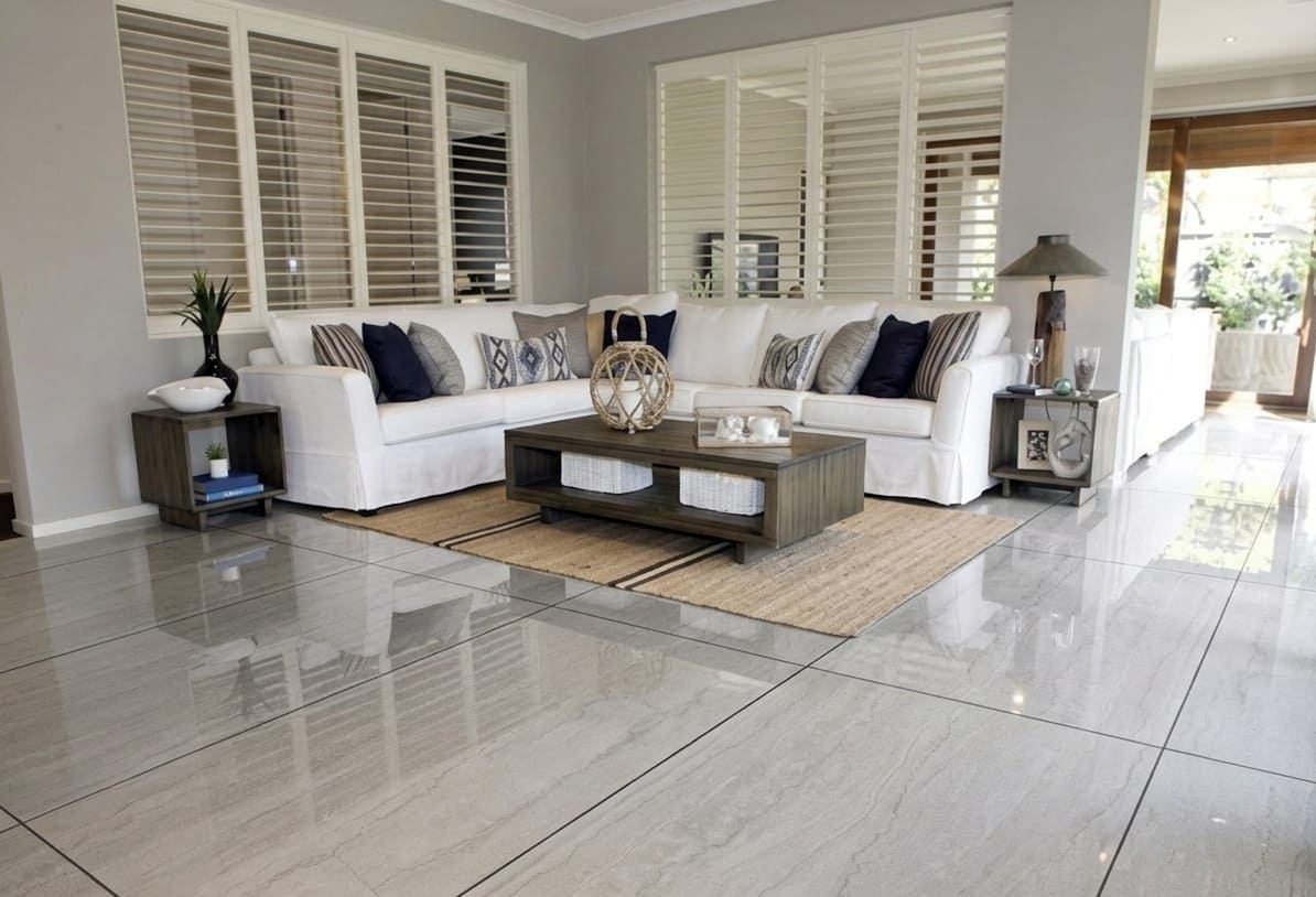 Dorset Blanco porcelain tile with a matte white natural stone look for luxury flooring by The Flooring District in Tampa, Florida.