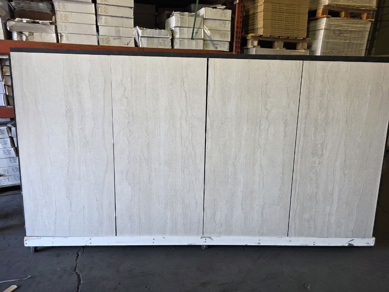 Dorset Blanco porcelain tile with a matte white natural stone look for luxury flooring by The Flooring District in Tampa, Florida.
