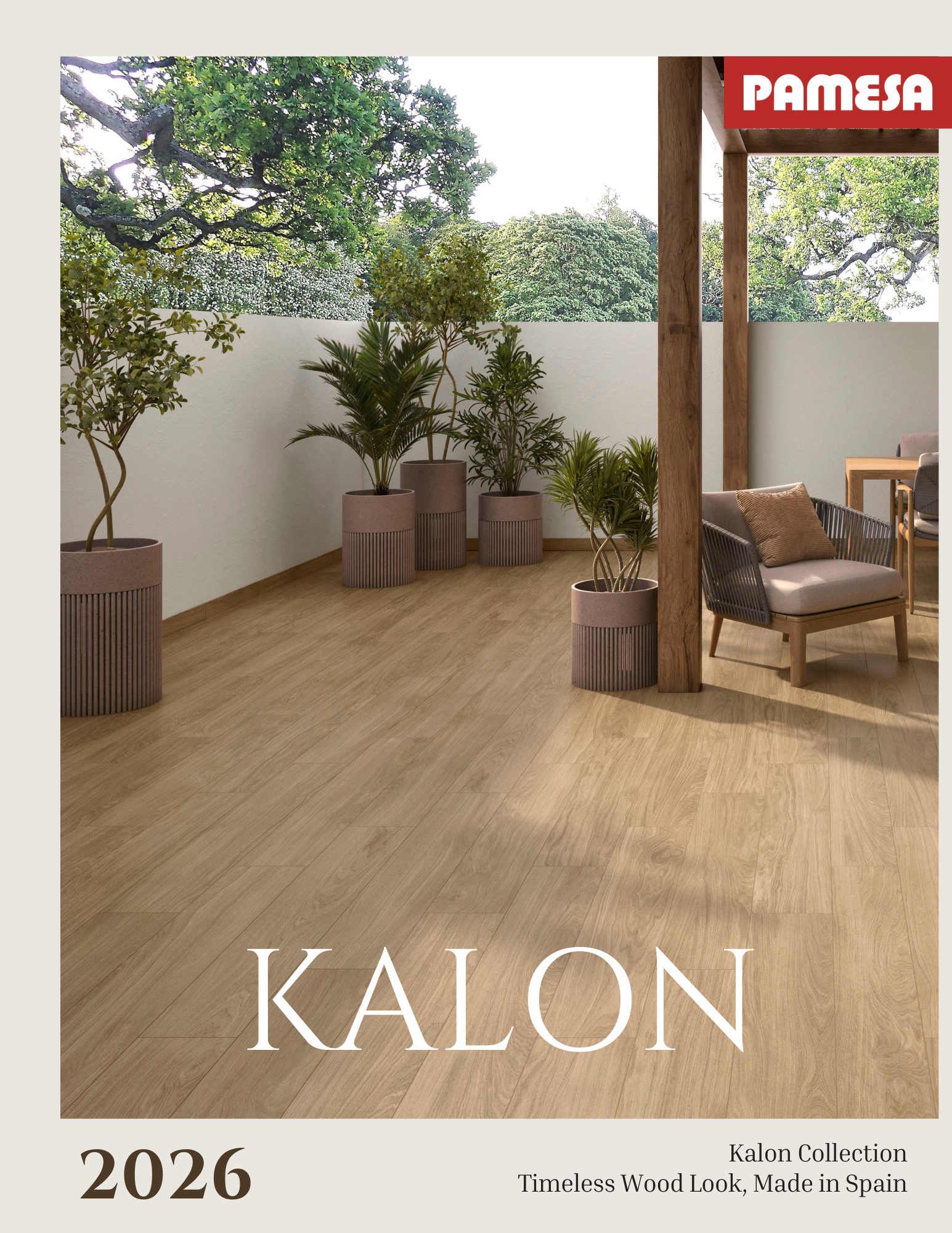 Kalon Wood Look Collection from Spain offers durable porcelain tile in 10x60 and 9x48 inch planks, featuring realistic wood grain and elegant colors for modern residential and commercial spaces