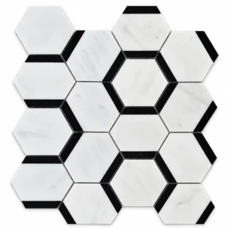 Black & White Hex MR32 Mosaic