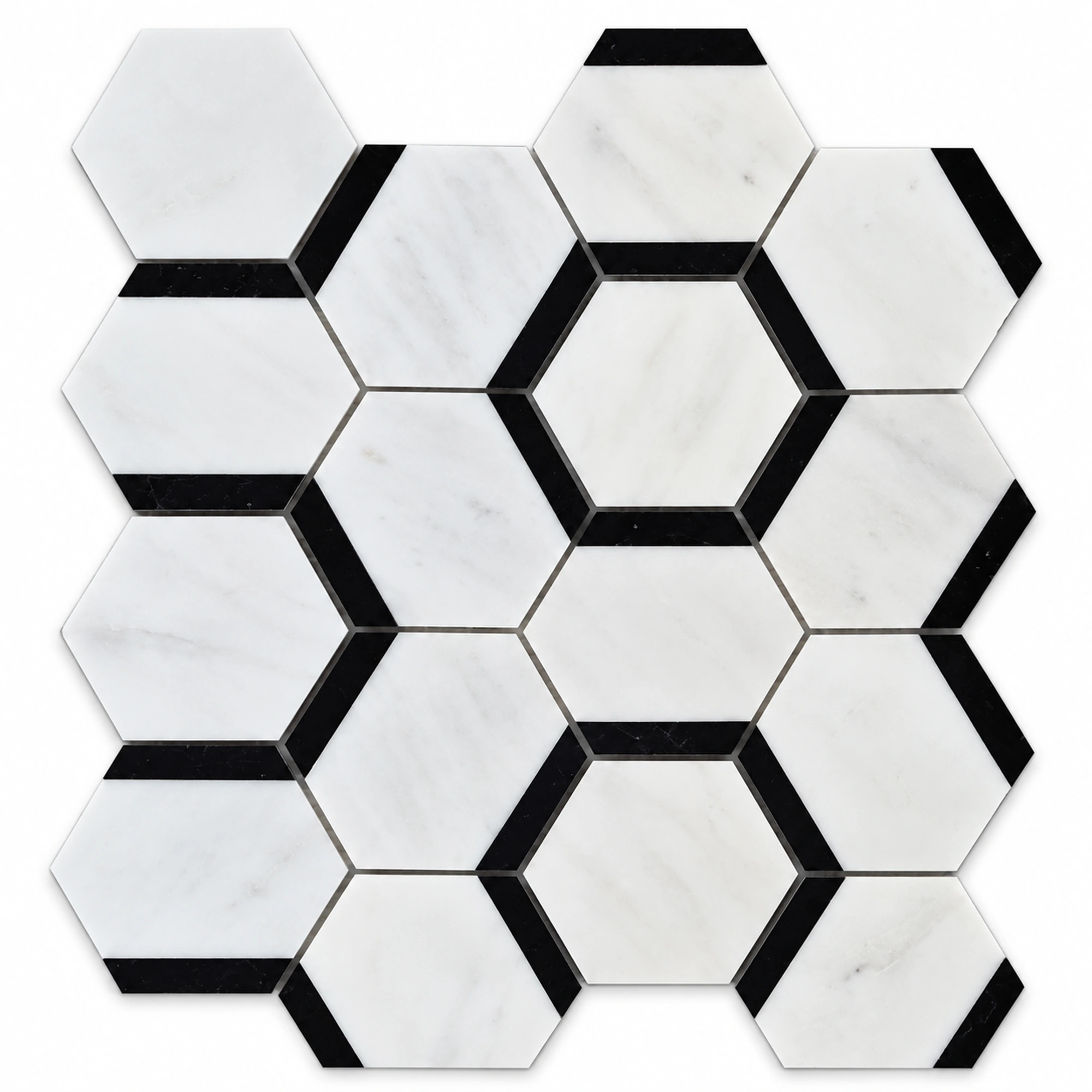 Black & White Hex MR32 Mosaic