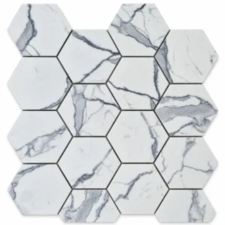 Carrara Hex RC456 Mosaic