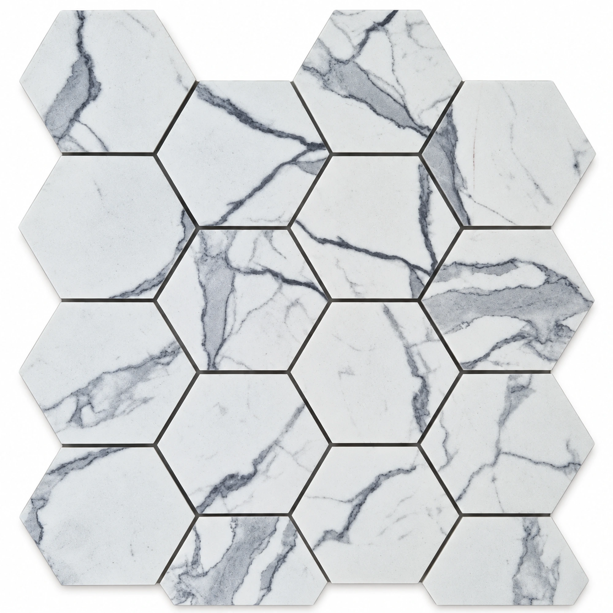 Carrara Hex RC456 Mosaic