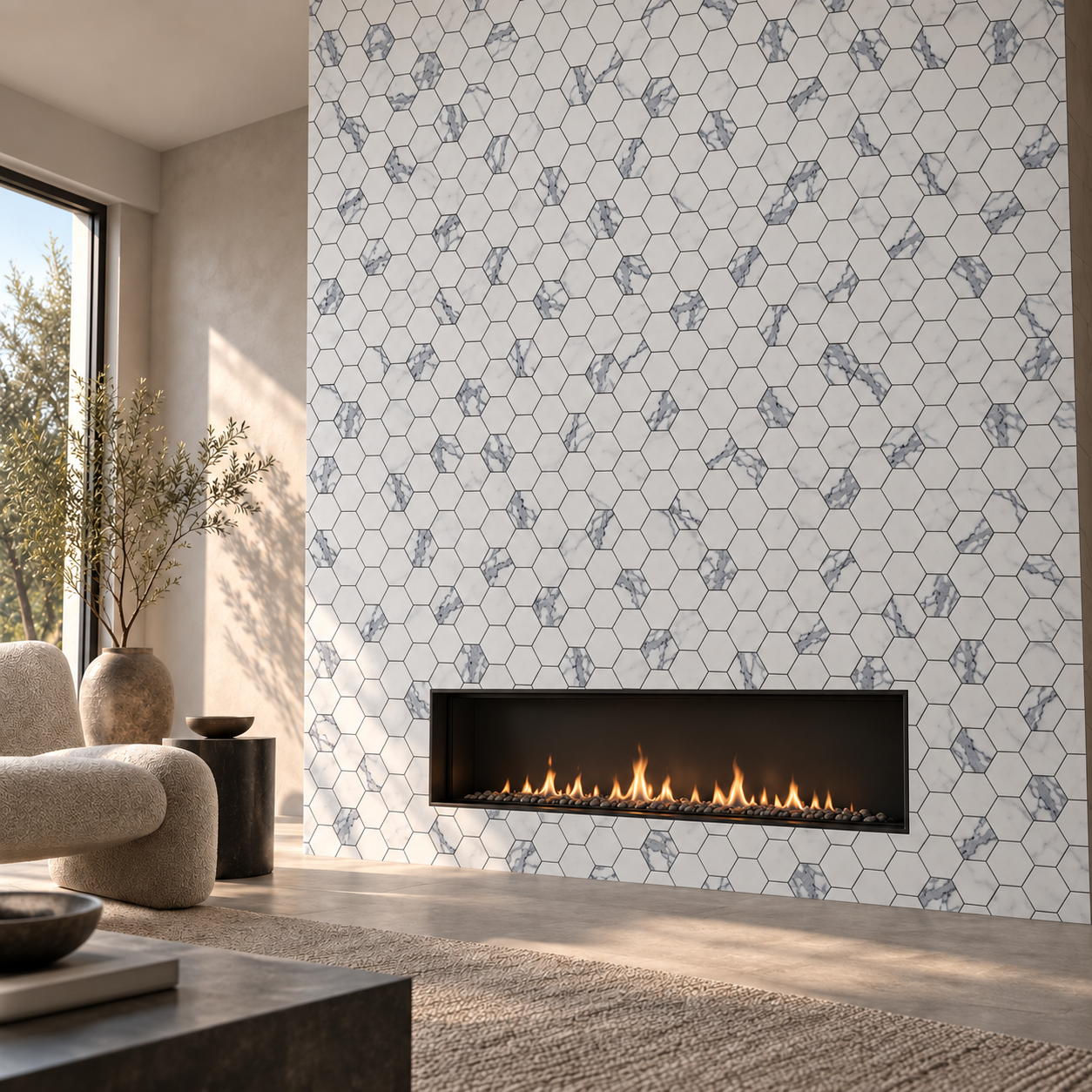 Carrara Hex RC456 Mosaic - Image 3